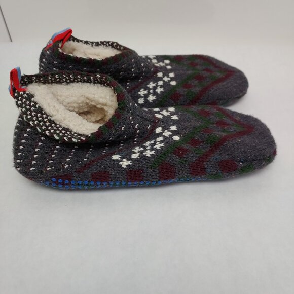 Bombas Gripper Slipper Unisex Size Small Charcoal Sherpa Lined Bootie House Sock - Picture 6 of 13
